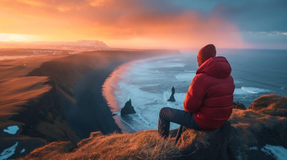 Coucher de soleil en Islande