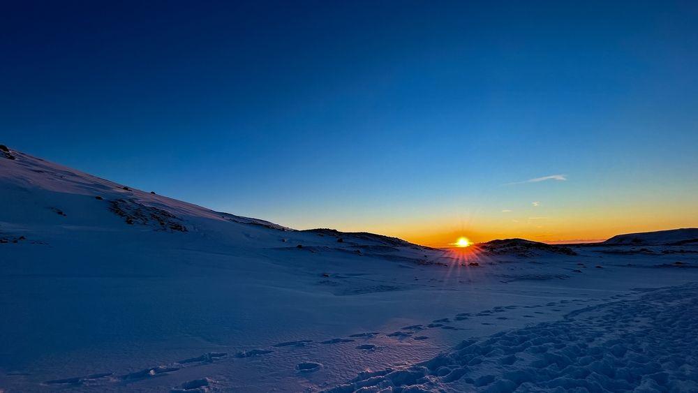 Coucher de soleil en Islande