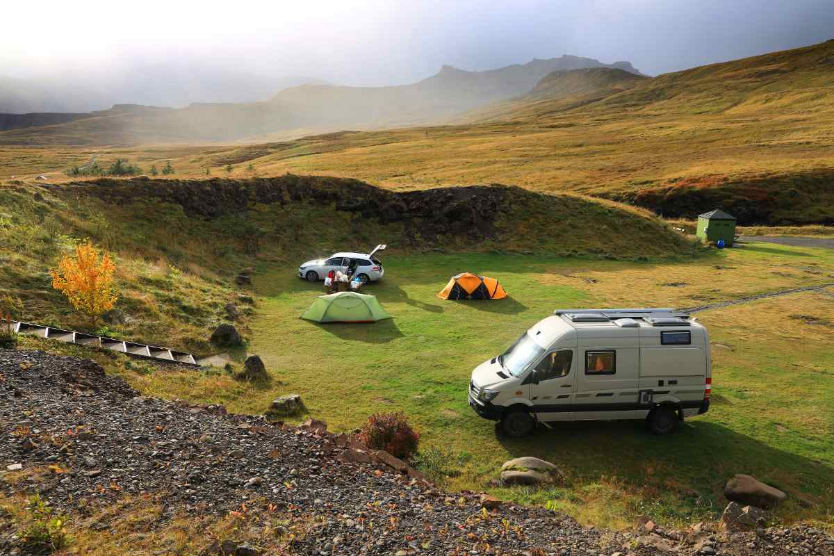Carte de camping en Islande